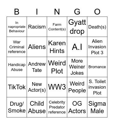 Tomorrow's Teachings Bingo Card