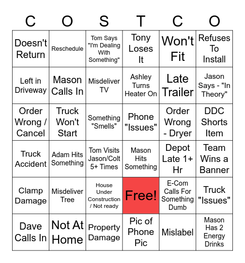 LOGISTICS BINGO 2024 Bingo Card