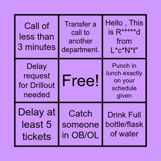 SOC BINGOOOO Bingo Card