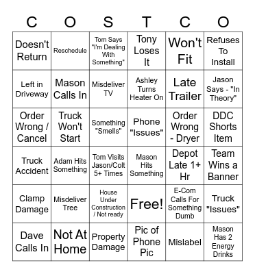 LOGISTICS BINGO 2024 Bingo Card