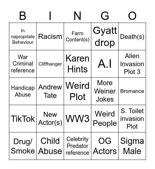 Tomorrow's Teachings Bingo Card