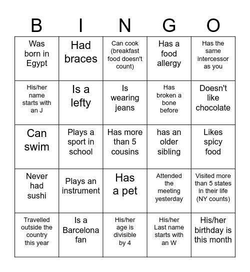 2024 High School Retreat! Bingo Card