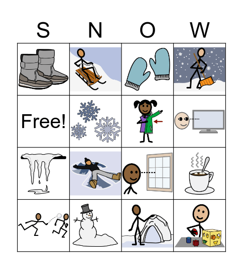 Snow Day Bingo Card