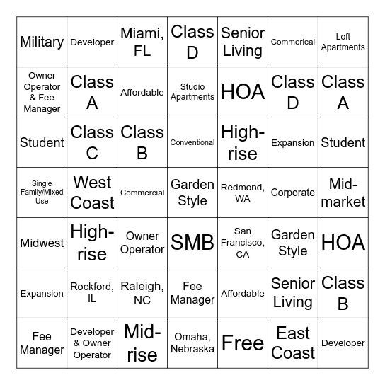 Onion Discovery Bingo Card