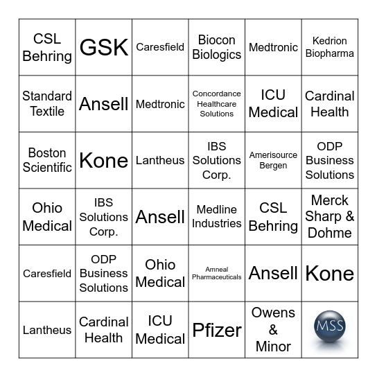 MSS Member Bingo Card