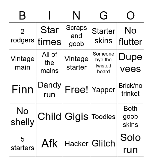 Balah Bingo Card