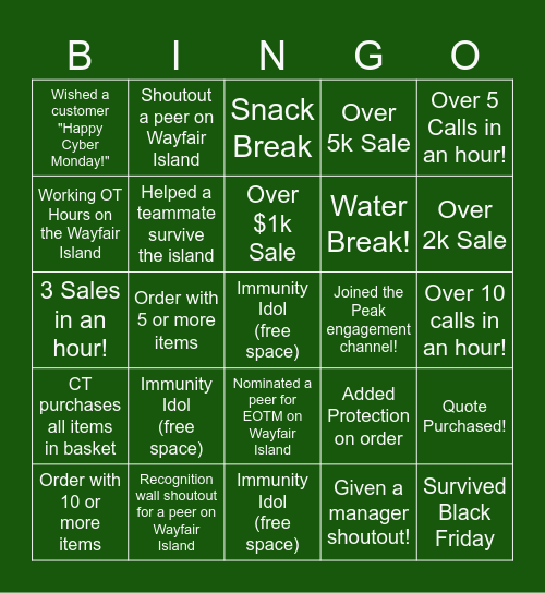 Cyber 12 Bingo! Bingo Card