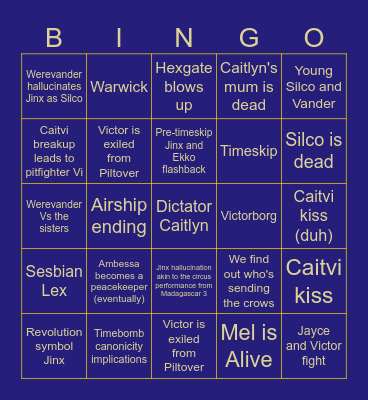 Axo's Arcane S2 Bingo Card