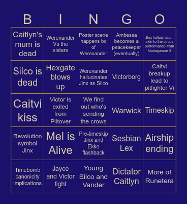 Axo's Arcane S2 Bingo Card