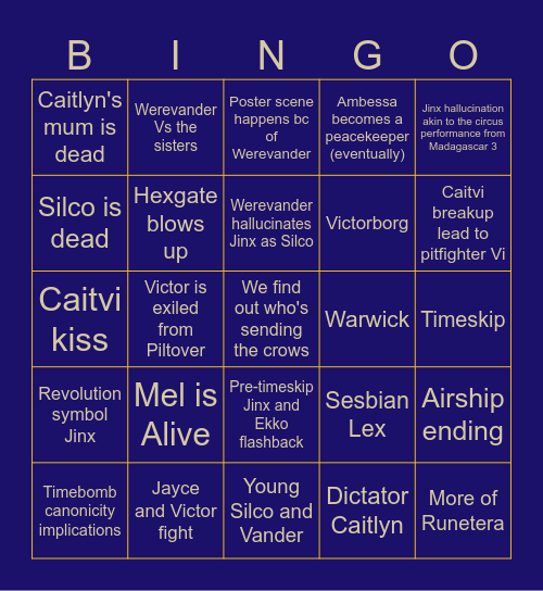 Axo's Arcane S2 Bingo Card