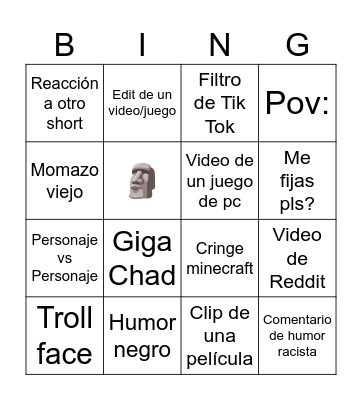 BINGO DE POBRES INDIGENTES Bingo Card