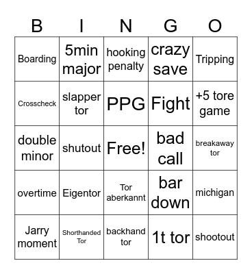 EISHOCKEY Bingo Card