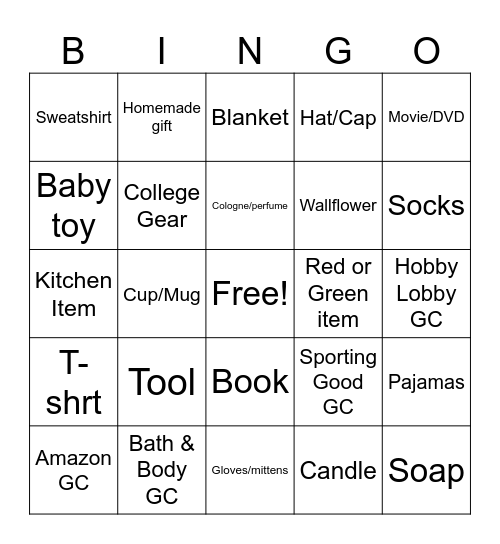 Pullin Family Christmas Bingo 2024 Bingo Card