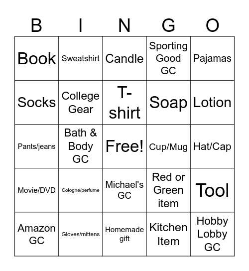 Pullin Family Christmas Bingo 2024 Bingo Card