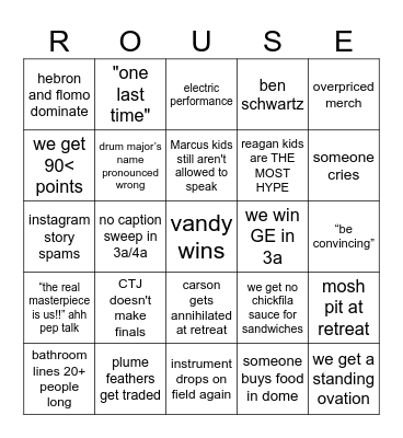 BOA San Antonio Bingo Card