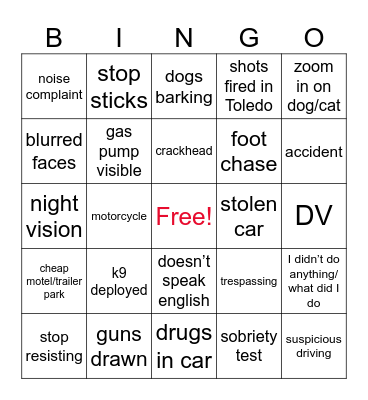 OP Live Bingo Card