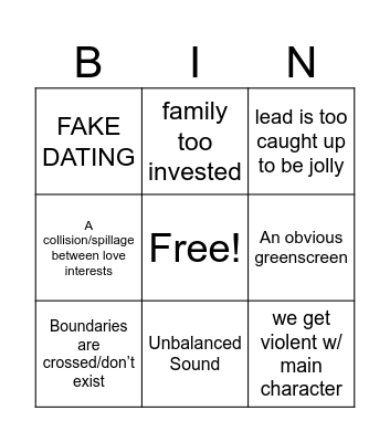 Bad Christmas Movie Bingo Card