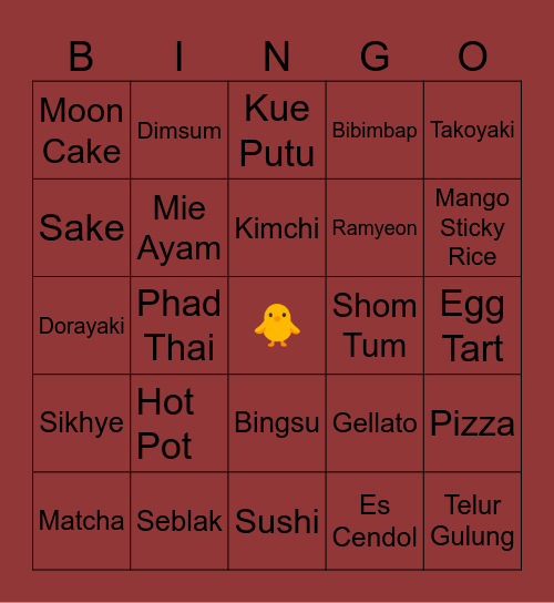 xooseok Bingo Card