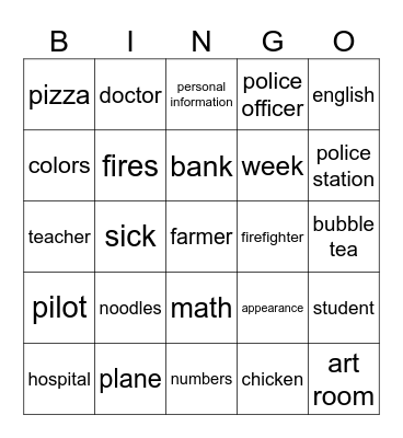 Triển bee1 Bingo Card