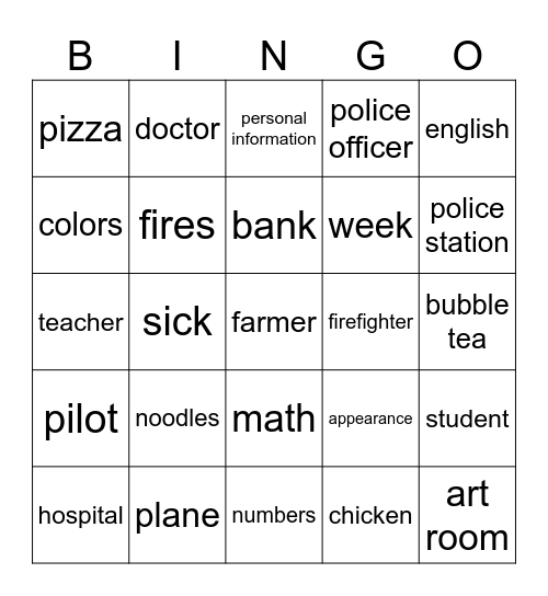 Triển bee1 Bingo Card