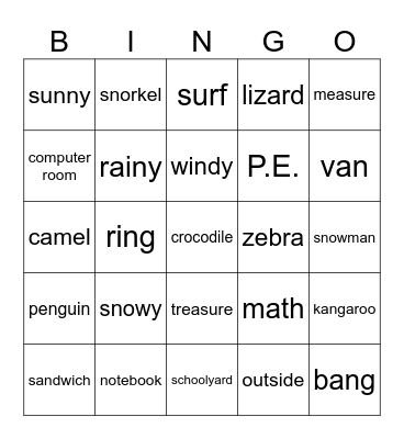 Triển Bee2 Bingo Card