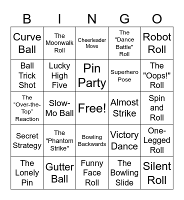 Etienne and Ayaan's Bowling Bingo Card