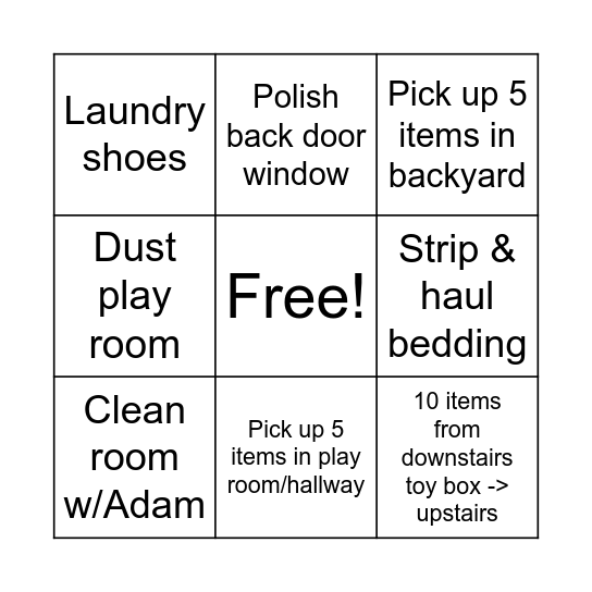 Luke Bingo Card