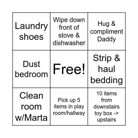 Mary Bingo Card