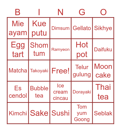 hyeonseongx Bingo Card