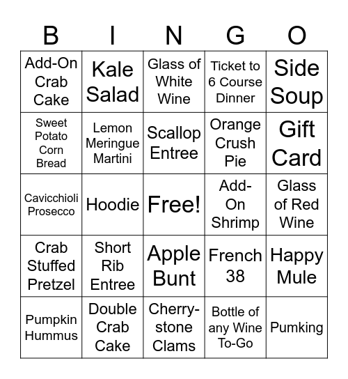 Wharf 38 Server Bingo Card