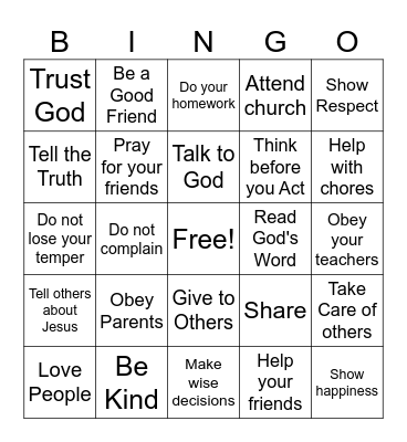 Wise Heart Reminders Bingo Card