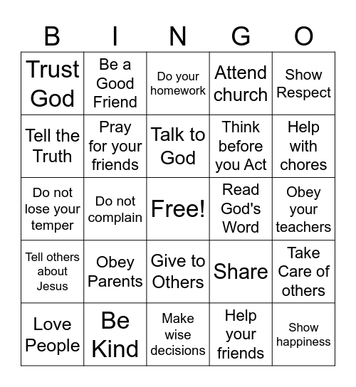 Wise Heart Reminders Bingo Card