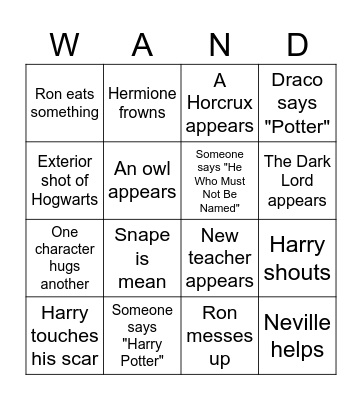 🌟Harry Potter Marathon🌟 Bingo Card