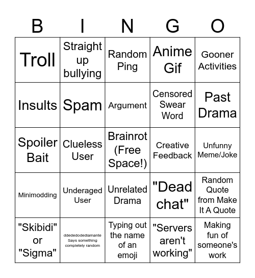 PenguinMod Daily Bingo Card