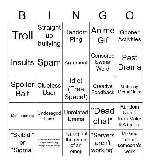 PenguinMod Daily Bingo Card