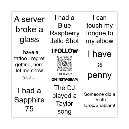 SERVED! BRUNCH BINGO Card