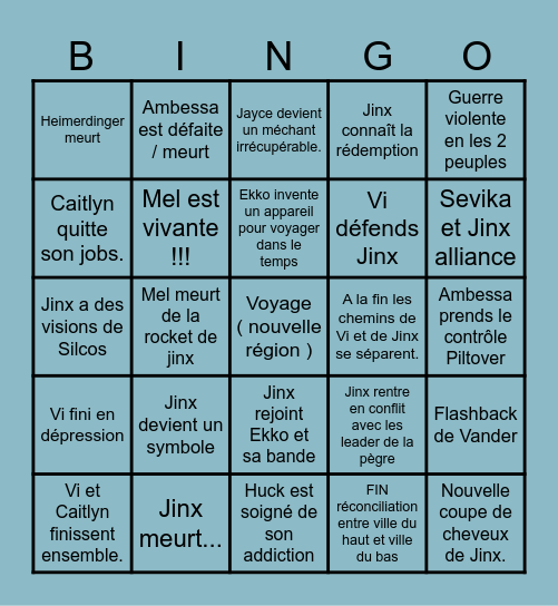 ARCANE BINGO Card