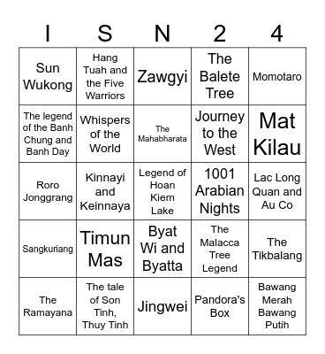Cultural Bingo Card