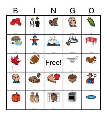 Thanksgiving Bingo Card