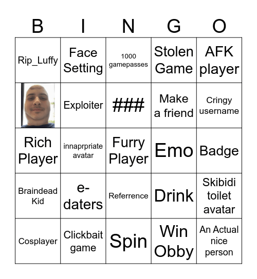 Roblox Bigno Bingo Card