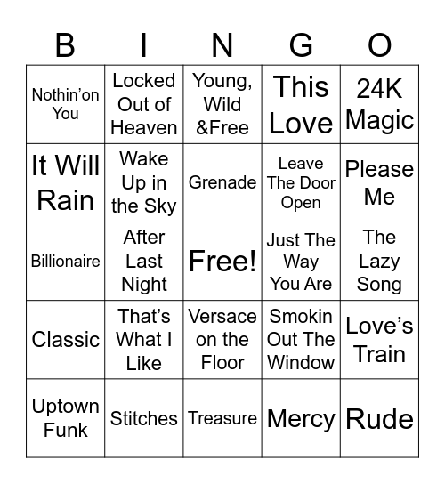 [[[[[[~BRUNO~]]]]]]] Bingo Card