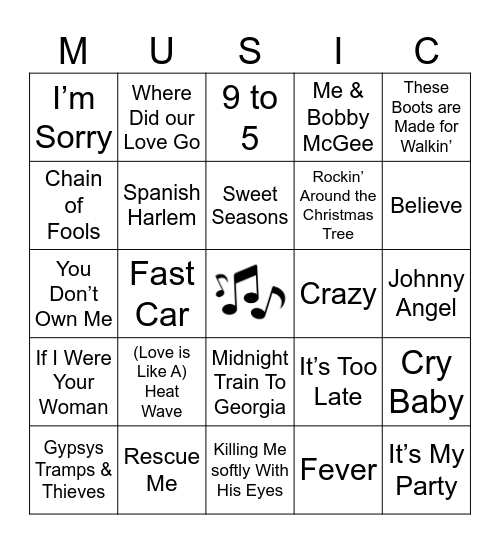 WOMEN ARTISTS Bingo Card