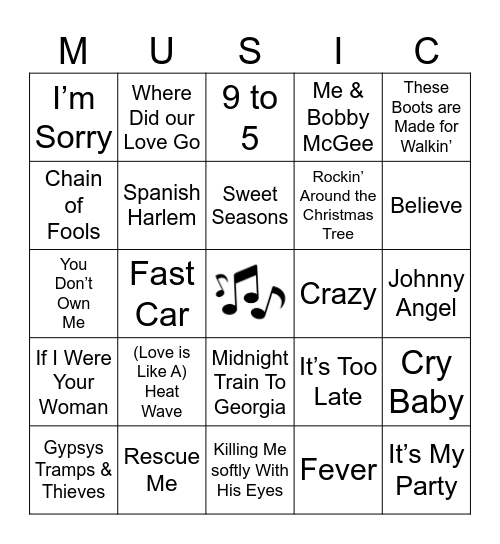 WOMEN ARTISTS Bingo Card