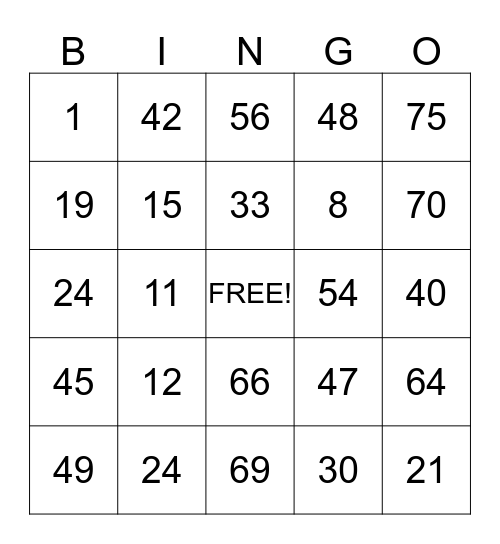 ACAP WELLNESS BINGO Card
