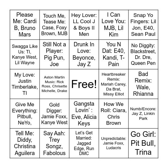 Collabos Bingo Card