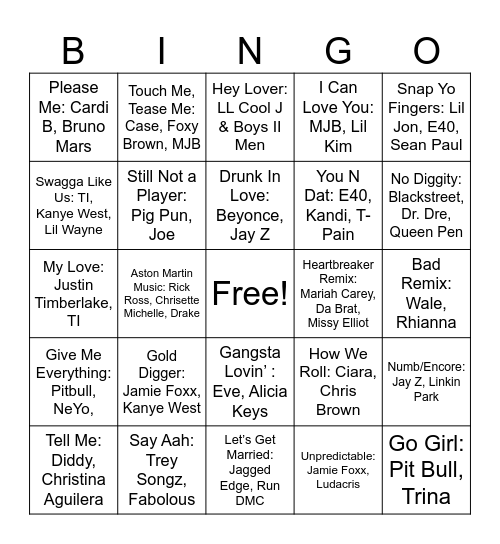 Collabos Bingo Card