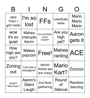 Zooted Bingo Card