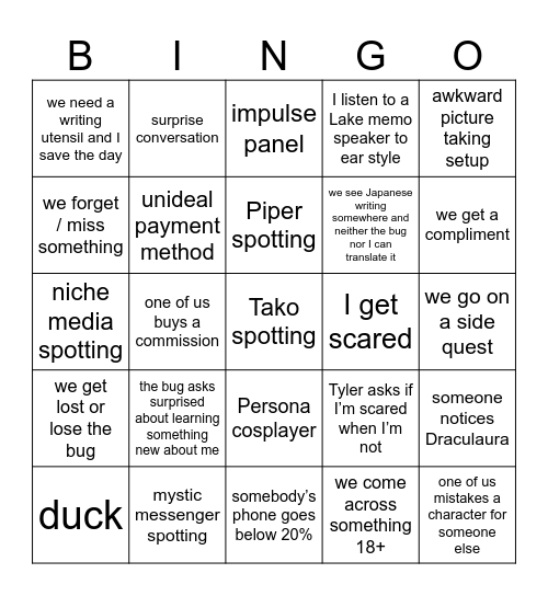 Hal Con Bingo !!! Bingo Card