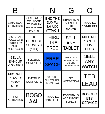 Buena Park Bingo Card
