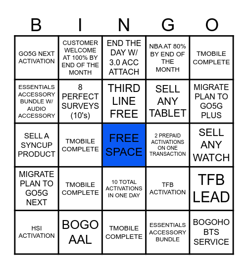 Buena Park Bingo Card